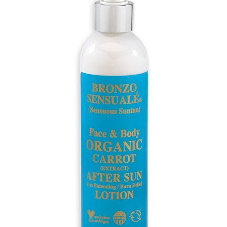 After Sun and Sun Tan Extender Organic Carrot Lotion By Bronzo Sensualé® 8.5 Ounces