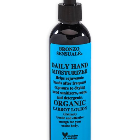 Daily / Nightly Hand Moisturizer Organic Carrot Lotion By Bronzo Sensualé® 8.5 Ounces