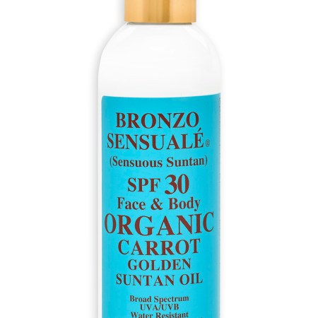 SPF 30 Sunscreen Protective Deep Golden Tanning Organic Carrot Oil By Bronzo Sensualé® 8.5 Ounces